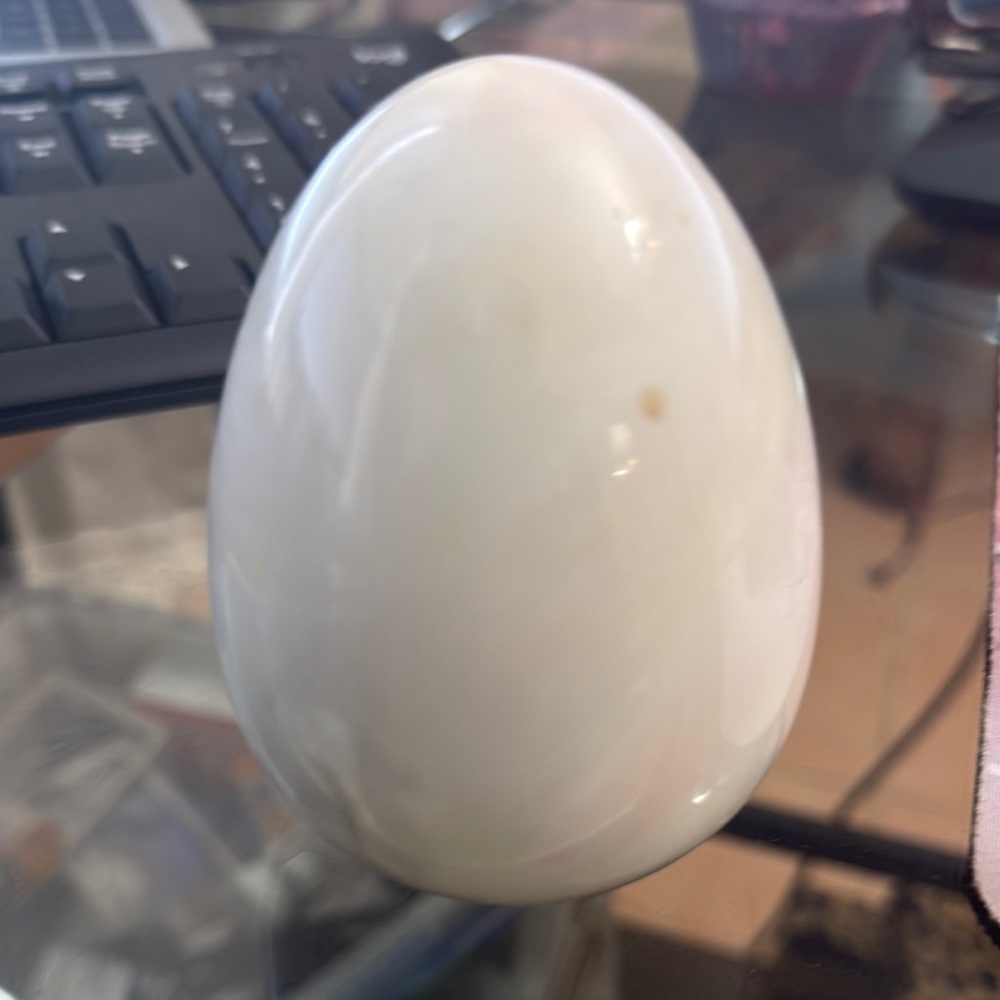 Elegant White Decorative Egg